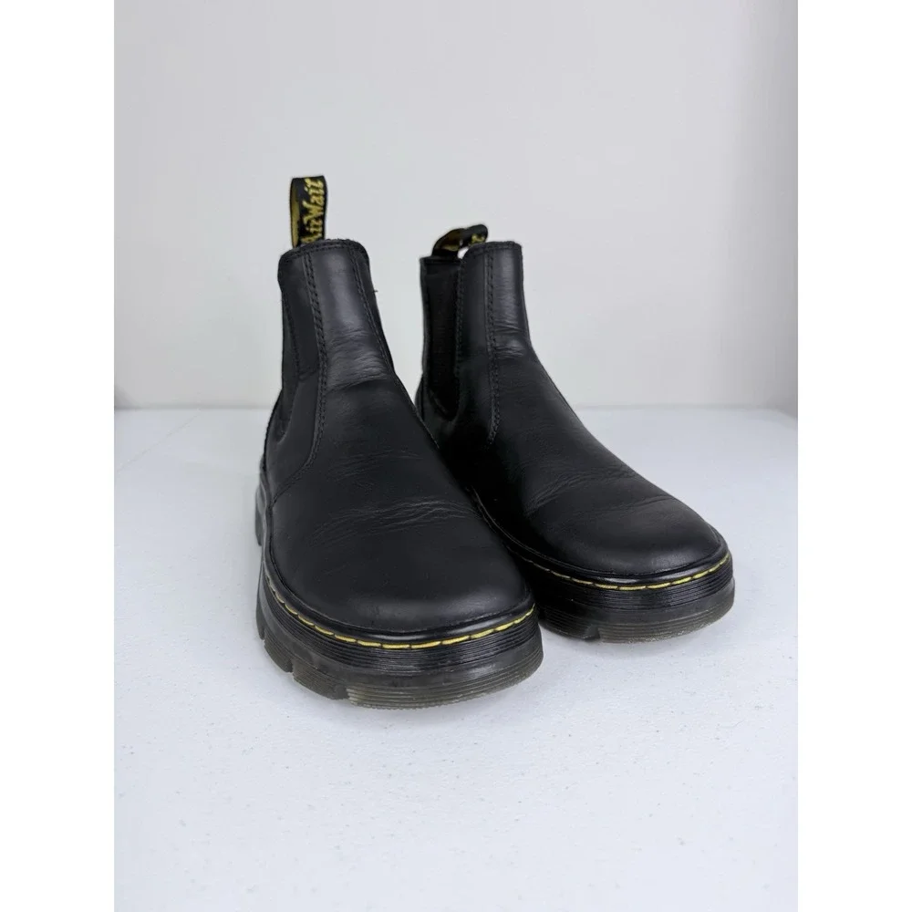 Dr. Martens Embury Black Leather Chelsea Boots Womens Size 6